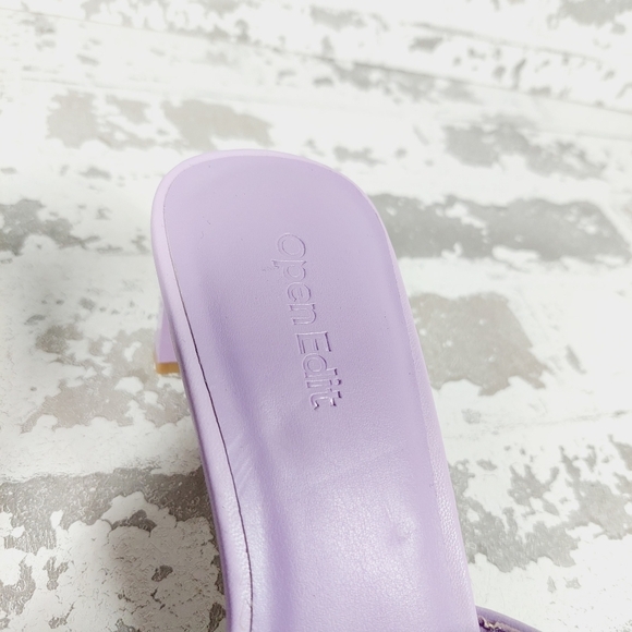 New OPEN EDIT Cava Slide Sandal In Purple Spray A251 - Picture 10 of 11